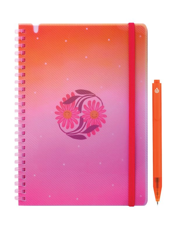 A5 Soft Spiral Bound Notebook with Pen (Orange) - Radiant Joy