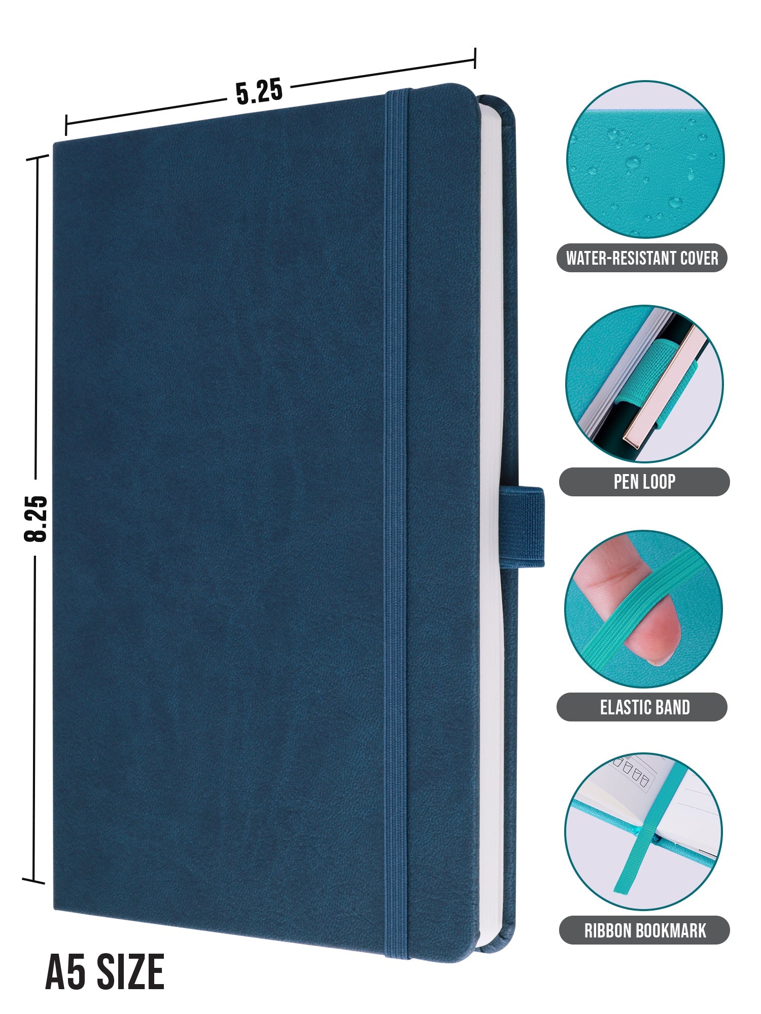 Pack of 5 - A5 Pro Series Executive Notebook (Blue)