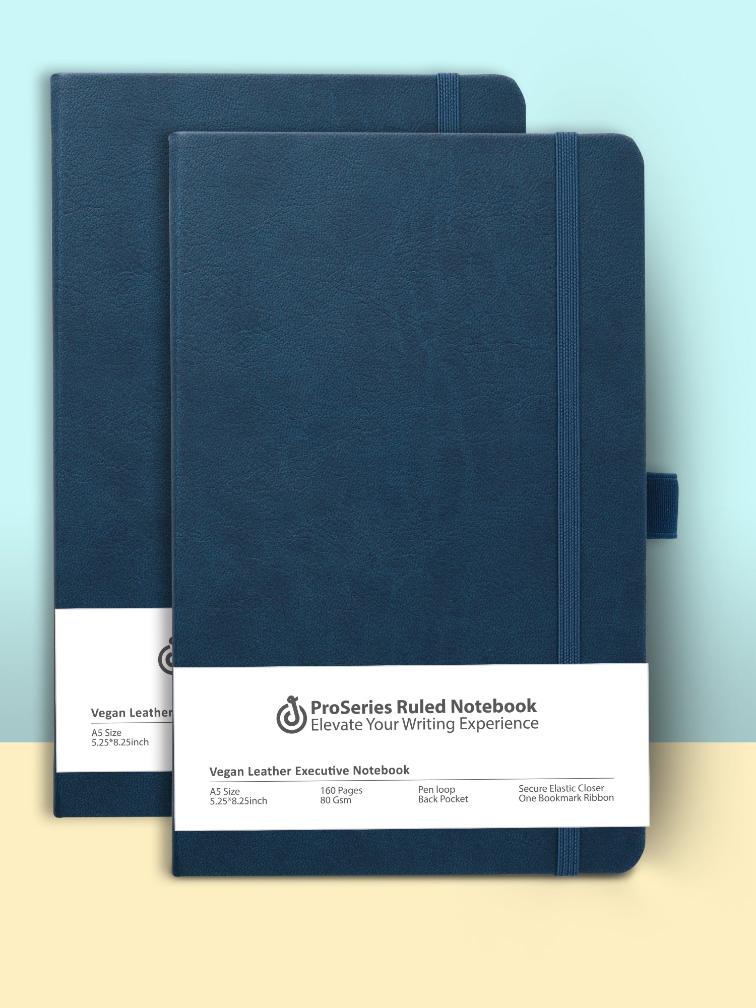 Pack of 2 - A5 Pro Series Executive Notebook (Blue)