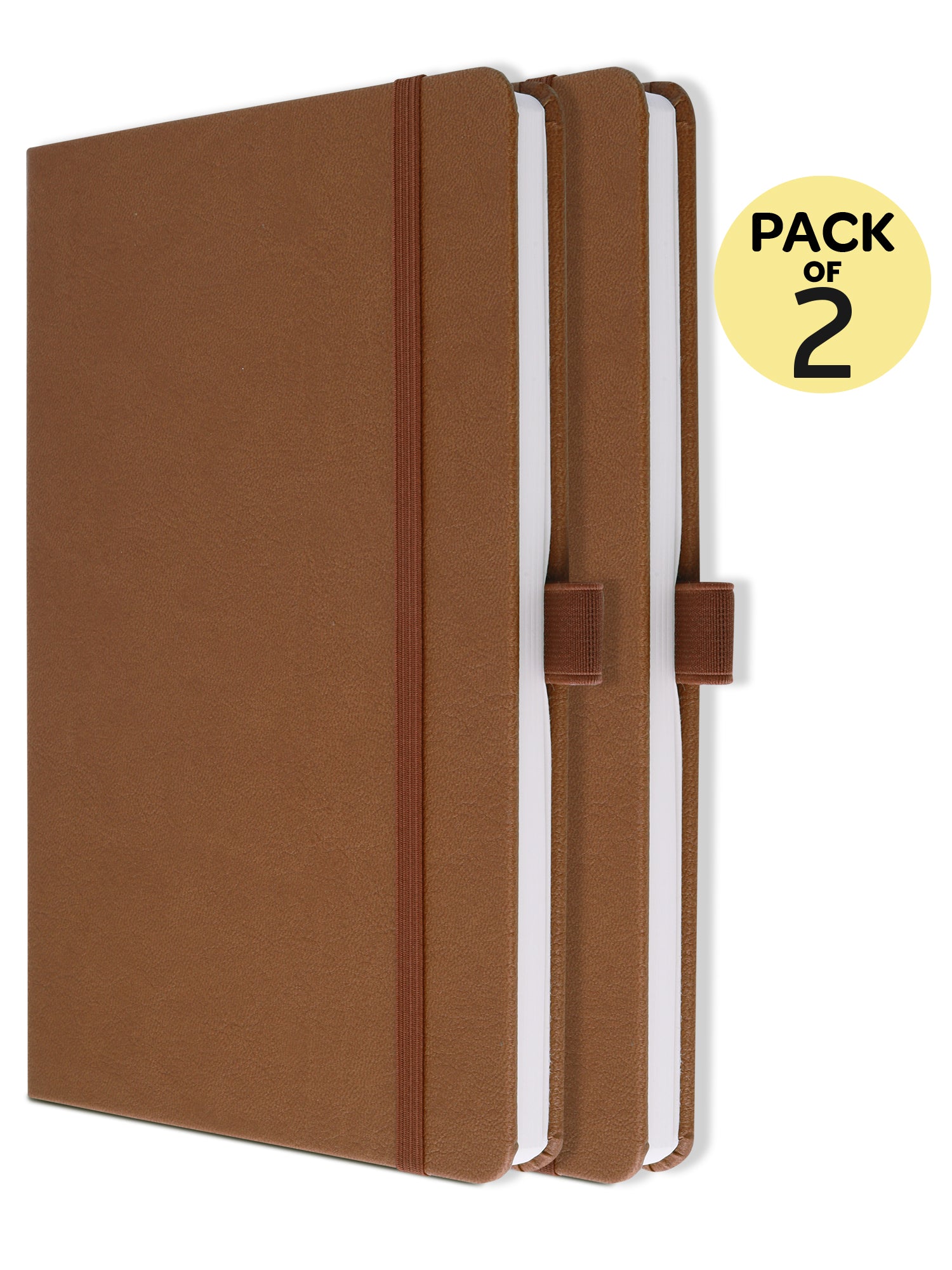 Pack of 2 Executive Notebooks — Premium PU Leather + Free Name ...