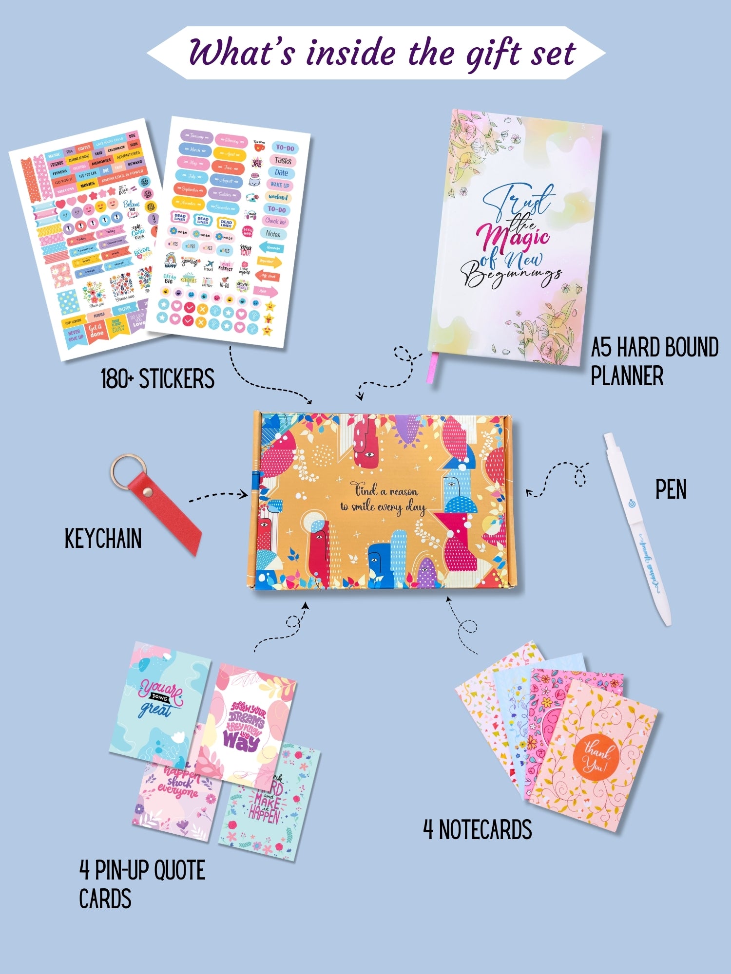 A5 Undated Planner Gift Set - Magical Start