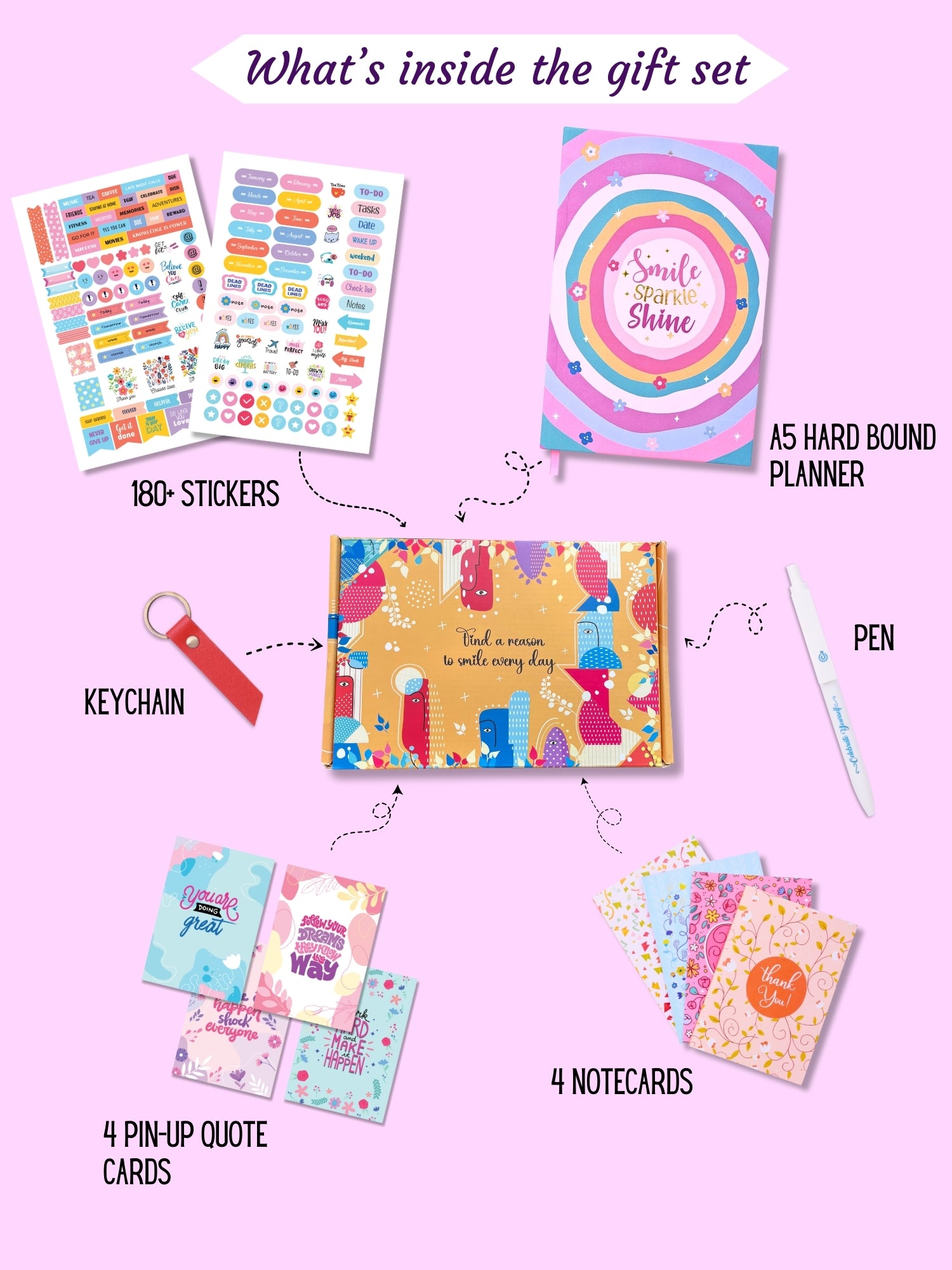 A5 Undated Planner Gift Set - Joyful Sparkle