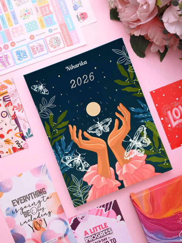 Personalized B5 Undated Yearly Planner - Wings of Change