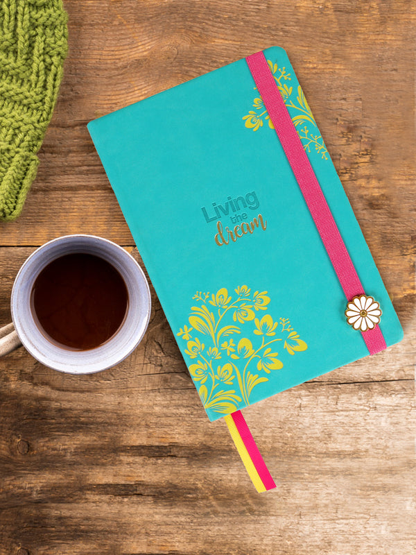 Doodle Living the dream Turquoise A5 Hard Bound Notebook - DoodleCollection Store