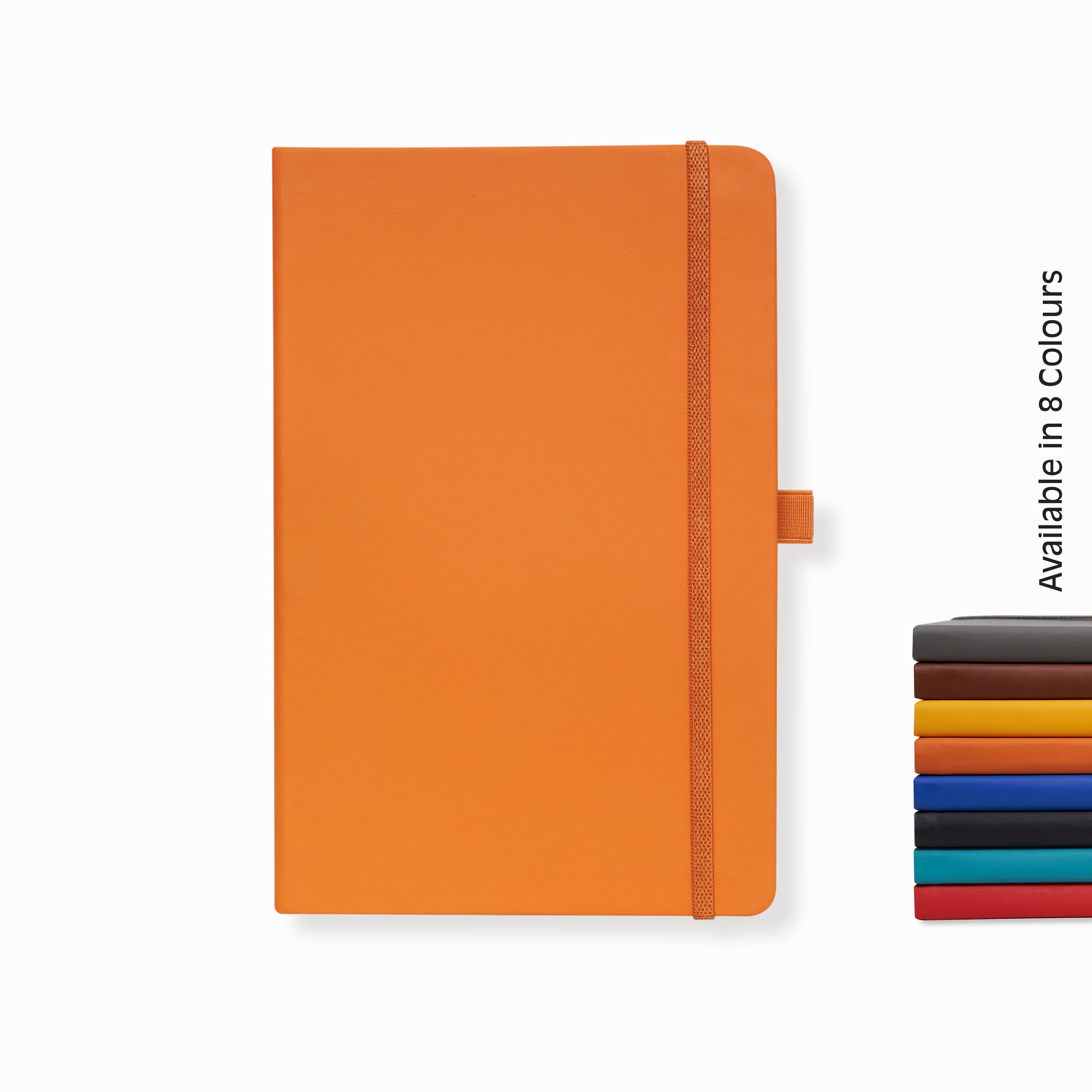 Pro Series Executive A5 PU Leather Hardbound Unruled Diary with Pen Loop - ORANGE