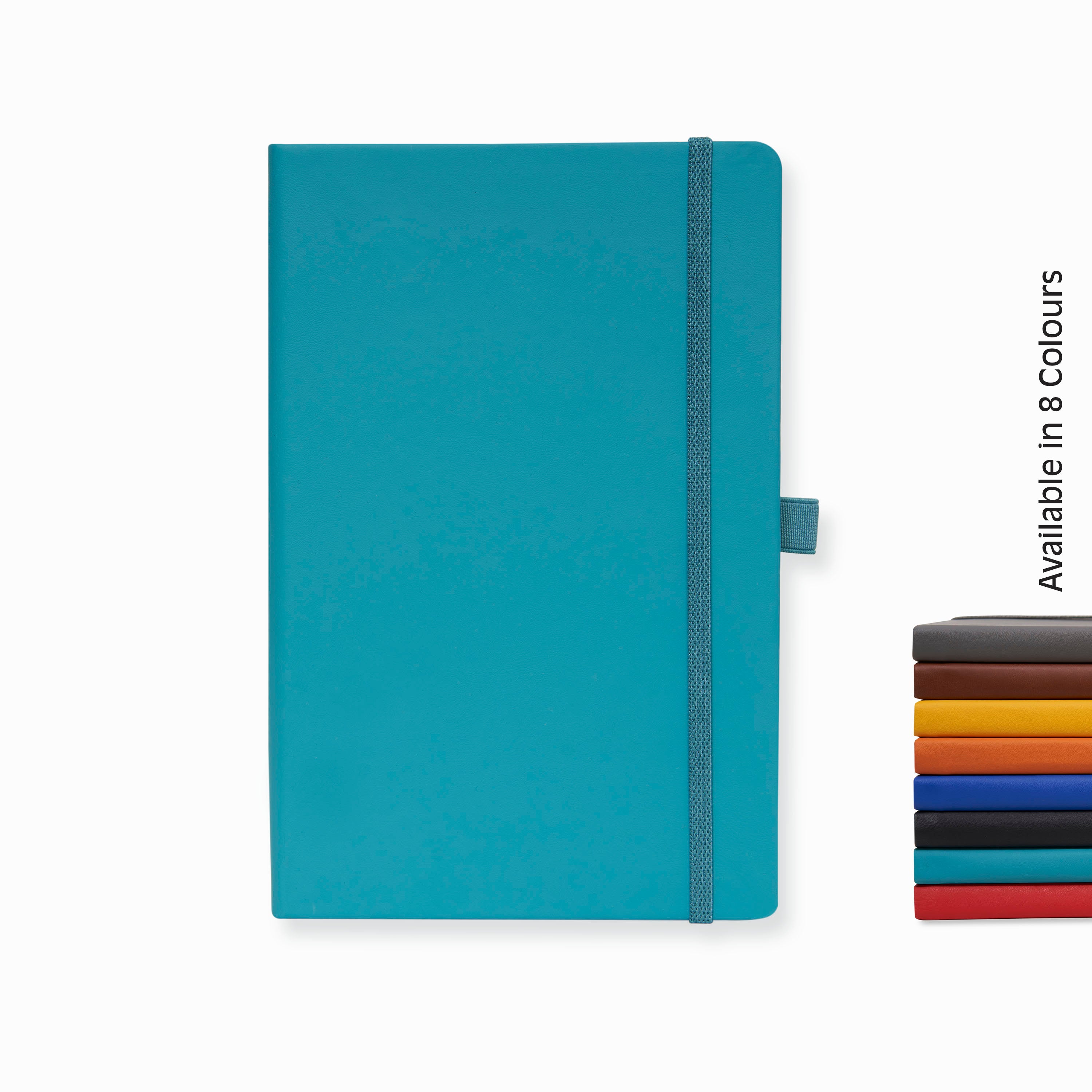 Pro Series Executive A5 PU Leather Hardbound Ruled Diary with Pen Loop - TURKISH BLUE