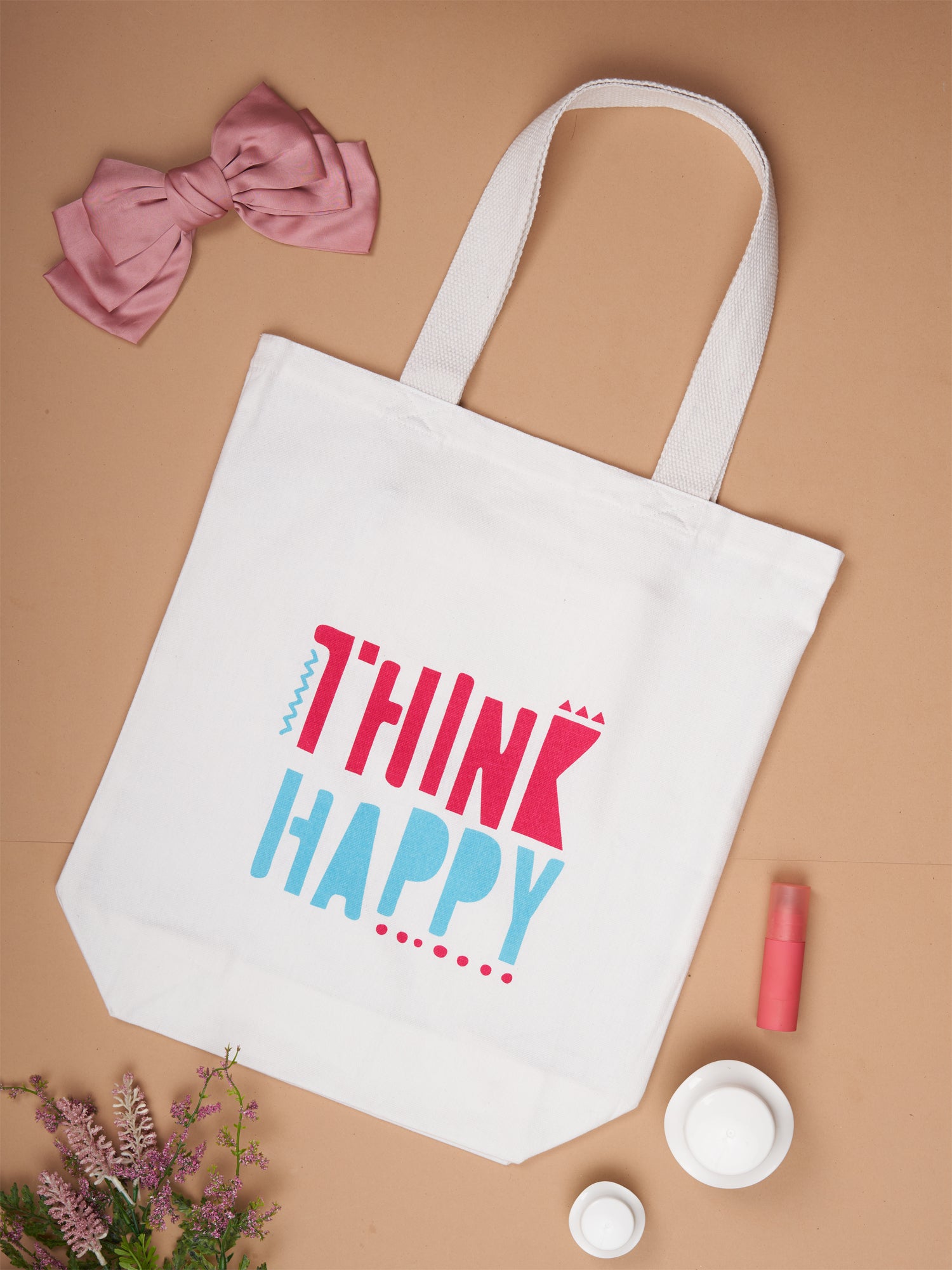 Doodle Happy Thoughts Tote Bag