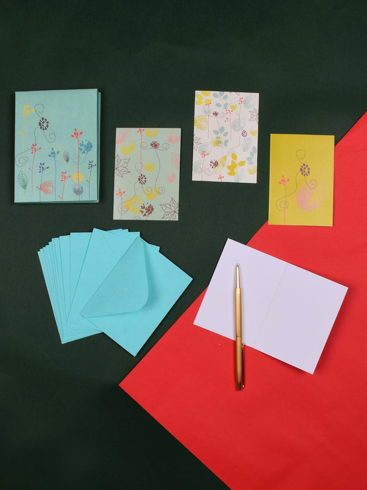 Gift Of Glee Set of 12 Notecards With Envelope - DoodleCollection Store