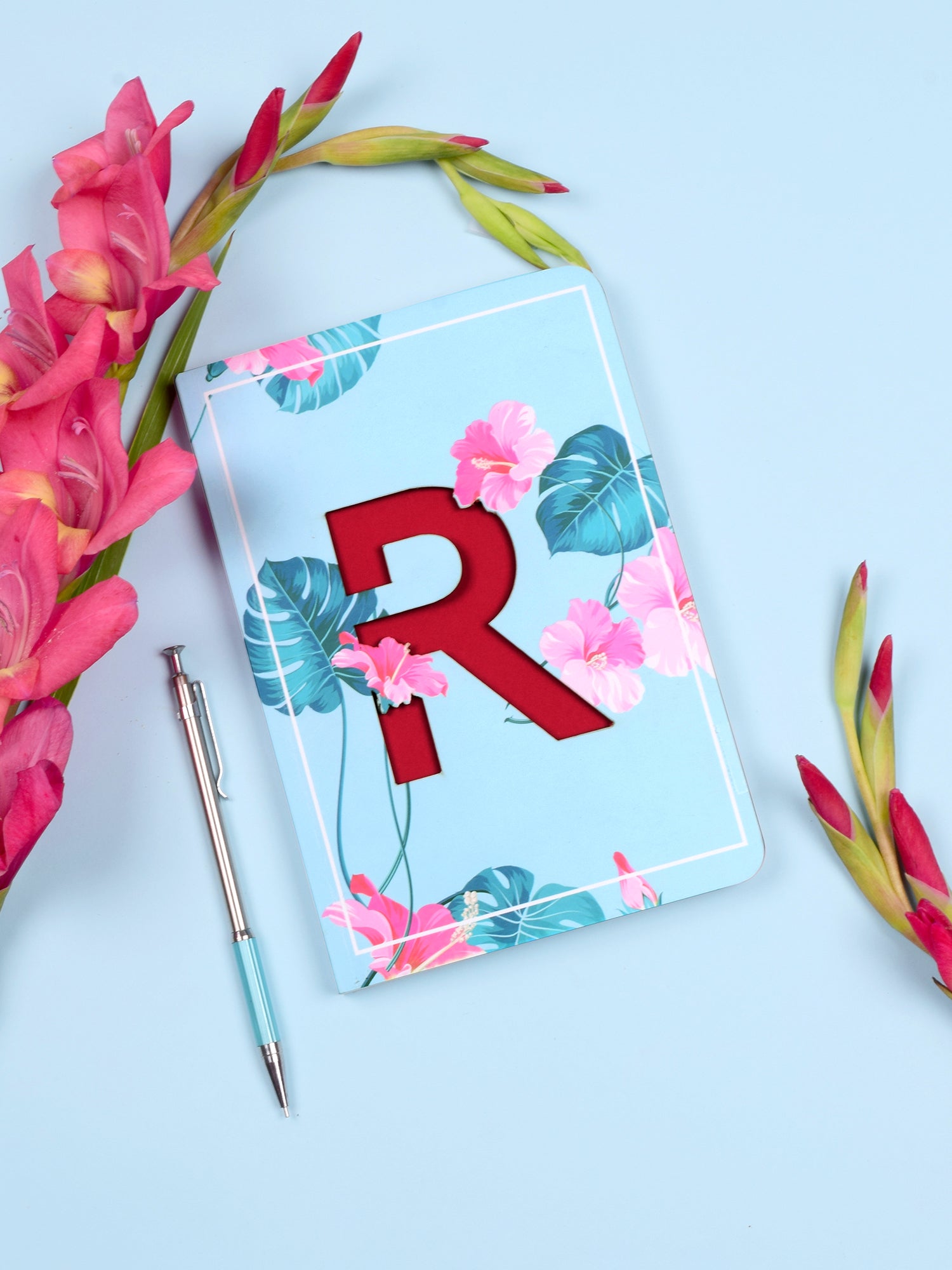 Doodle Initial R Lasercut Soft Bound B6 Notebook - DoodleCollection Store