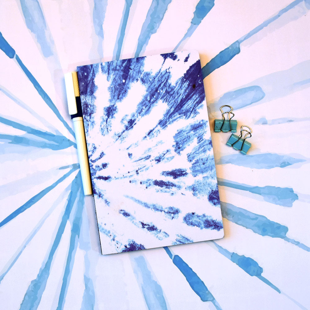Doodle Floral Shibori Semi Hard Bound A5 Notebook - DoodleCollection Store