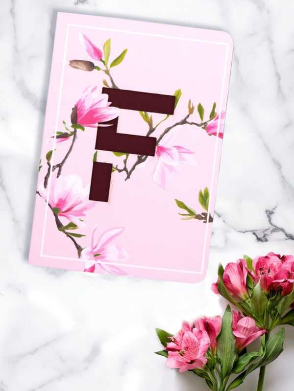 Doodle Initial F Lasercut B6 Notebook - DoodleCollection Store